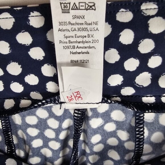 NWT SPANX Sunshine Shorts, 10” Pull On Bermuda Navy Painted Dot 50214R LARGE - Picture 15 of 16